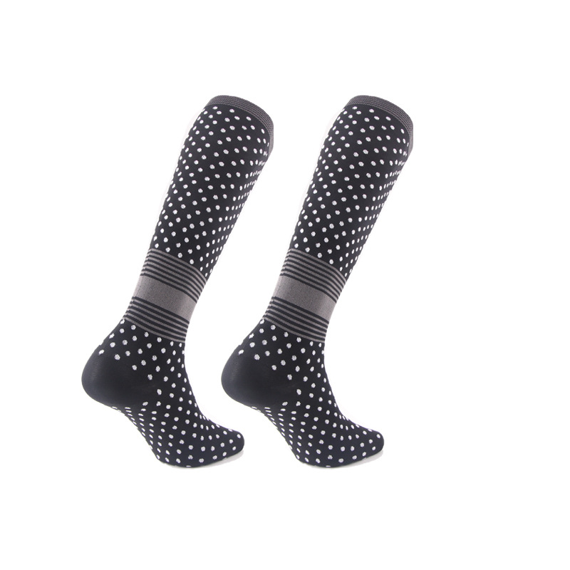 Leg Pressure Socks Compressed Socks Striped Dots High Elastic Running Hiking Sports Compression Socks